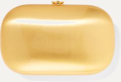 Elina Plus Brushed 18-karat Gold Clutch