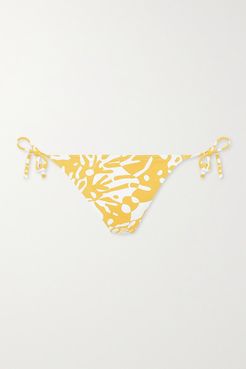 Catfish Printed Bikini Briefs - Saffron