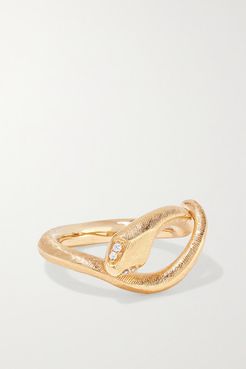 Snake 18-karat Gold Diamond Ring