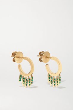 Grass Mini 18-karat Gold Emerald Earrings