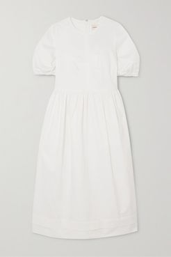 &Daughter - Dawn Stretch-cotton Twill Midi Dress - White