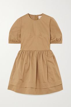 &Daughter - Esther Stretch Organic Cotton Twill Mini Dress - Sand