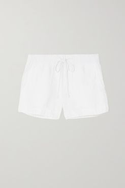 Lyocell And Linen-blend Shorts - White