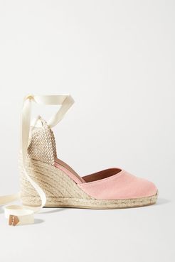 Net Sustain Carina 80 Canvas Wedge Espadrilles - Pastel pink