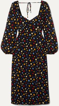 Mabille Polka-dot Woven Dress - Black