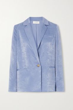 Hammered-satin Blazer - Blue