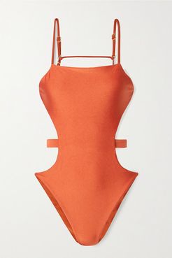 Gemma Cutout Swimsuit - Bright orange