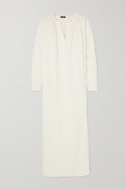 Space For Giants Linen And Jersey Maxi Dress - White
