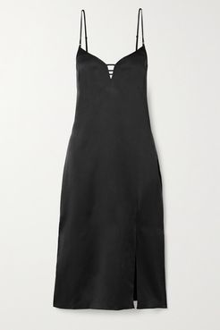 Harness Washed-silk Dress - Black