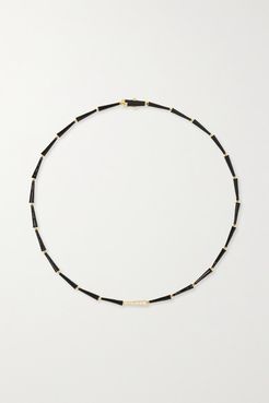 Lola 18-karat Gold, Enamel And Diamond Necklace