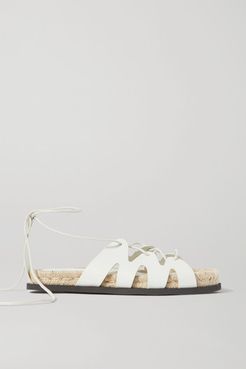 Space For Giants Yasmine Leather Espadrille Sandals - Off-white