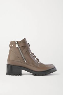 Space For Giants Hayett Lace-up Leather Ankle Boots - Taupe
