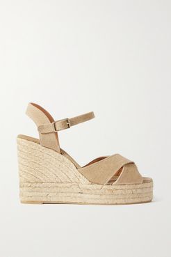 Net Sustain Blaudel 100 Canvas Wedge Sandals - Beige