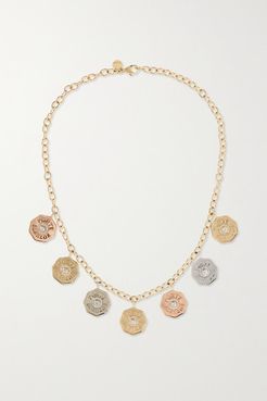 Rhapsody 14-karat Yellow, Rose And White Gold Diamond Necklace