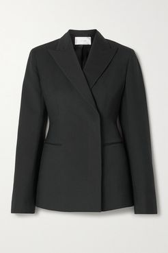 Lanois Double-breasted Wool-blend Blazer - Black