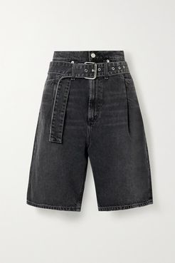 Reworked 90's Belted Denim Shorts - Black