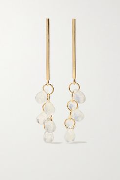 14-karat Gold Moonstone Earrings