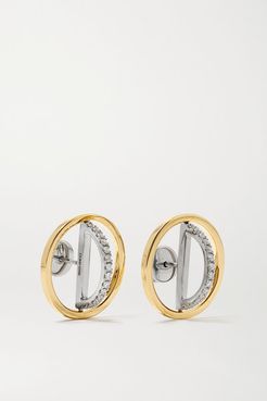 18-karat Yellow And White Gold Diamond Earrings