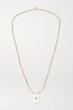 Prana N°1 9-karat Gold, Crystal And Diamond Necklace