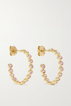 18-karat Gold Sapphire Hoop Earrings