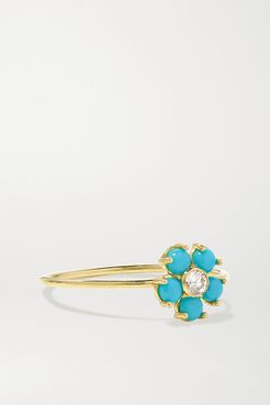 18-karat Gold, Turquoise And Diamond Ring