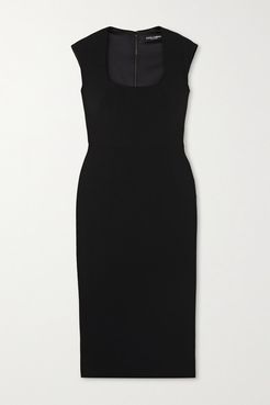 Crepe Midi Dress - Black