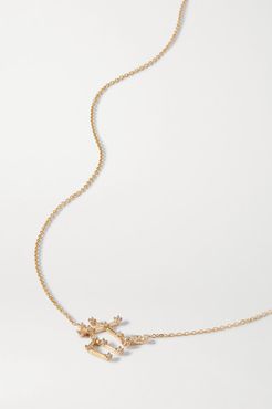 Celestial Gemini 10-karat Gold Diamond Necklace