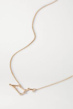 Celestial Leo 10-karat Gold Diamond Necklace