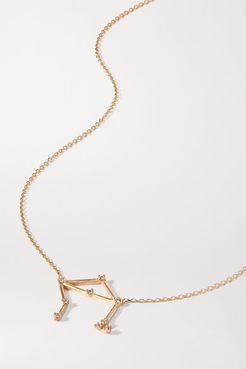 Celestial Libra 10-karat Gold Diamond Necklace