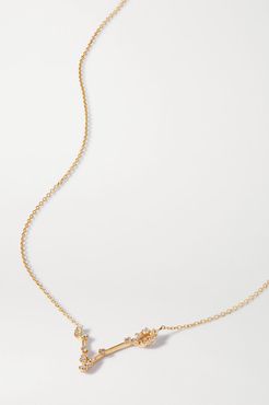 Celestial Pisces 10-karat Gold Diamond Necklace