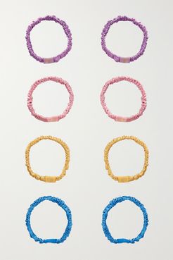 Set Of 8 Hair Ties - Pink