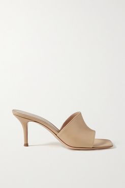 70 Leather Mules - Beige