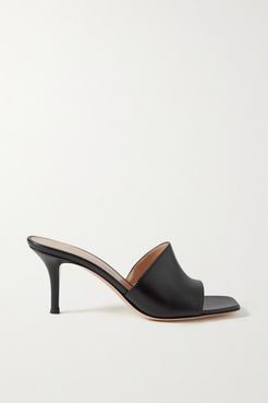 70 Leather Mules - Black