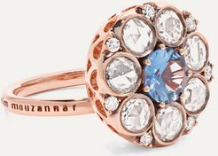 Beirut 18-karat Rose Gold, Diamond And Sapphire Ring