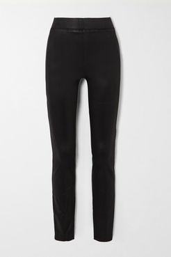 Rochelle Coated High-rise Skinny Jeans - Black