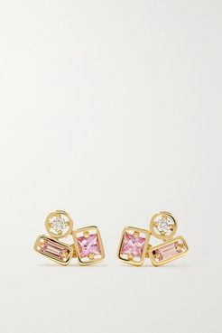 18-karat Gold, Sapphire And Diamond Earrings