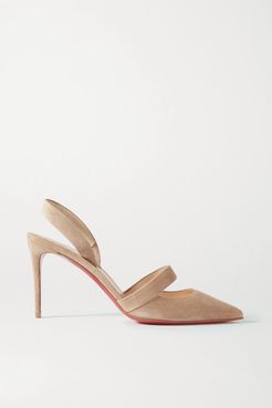 Actina 85 Suede Slingback Pumps - Neutral