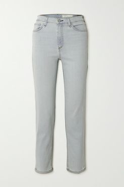 Nina High-rise Straight-leg Jeans - Light denim