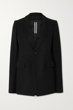 Giacca Cotton And Wool-blend Blazer - Black