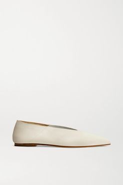Moa Leather Point-toe Flats - Cream