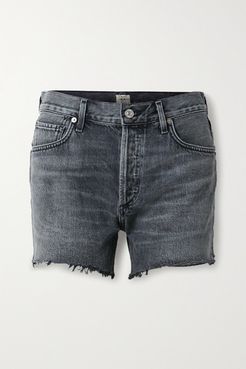 Marlow Distressed Organic Denim Shorts - Black