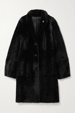 Britanny Reversible Shearling Coat - Black