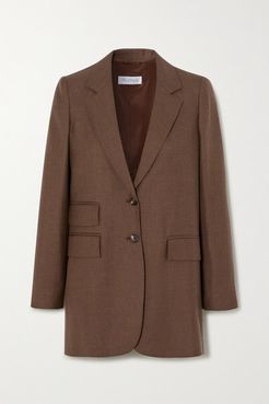 Pagoda Camel Hair And Silk-blend Blazer - Brown