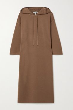 Lerici Hooded Wool Dress - Light brown