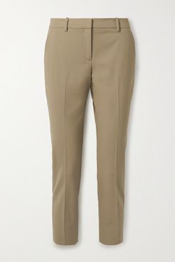 Treeca 2 Cropped Stretch-wool Slim-leg Pants - Camel