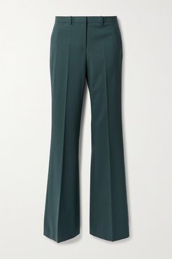 Demitria 4 Wool-blend Flared Pants - Dark green