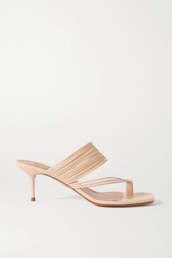 Sunny 60 Leather Sandals - Beige