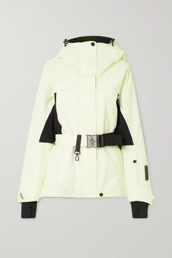 Paquier Belted Two-tone Padded Shell Down Jacket - White