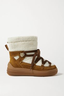 Insolux Suede And Shearling Snow Boots - Tan