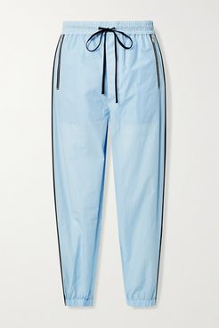 Cotton-blend Jersey Track Pants - Sky blue